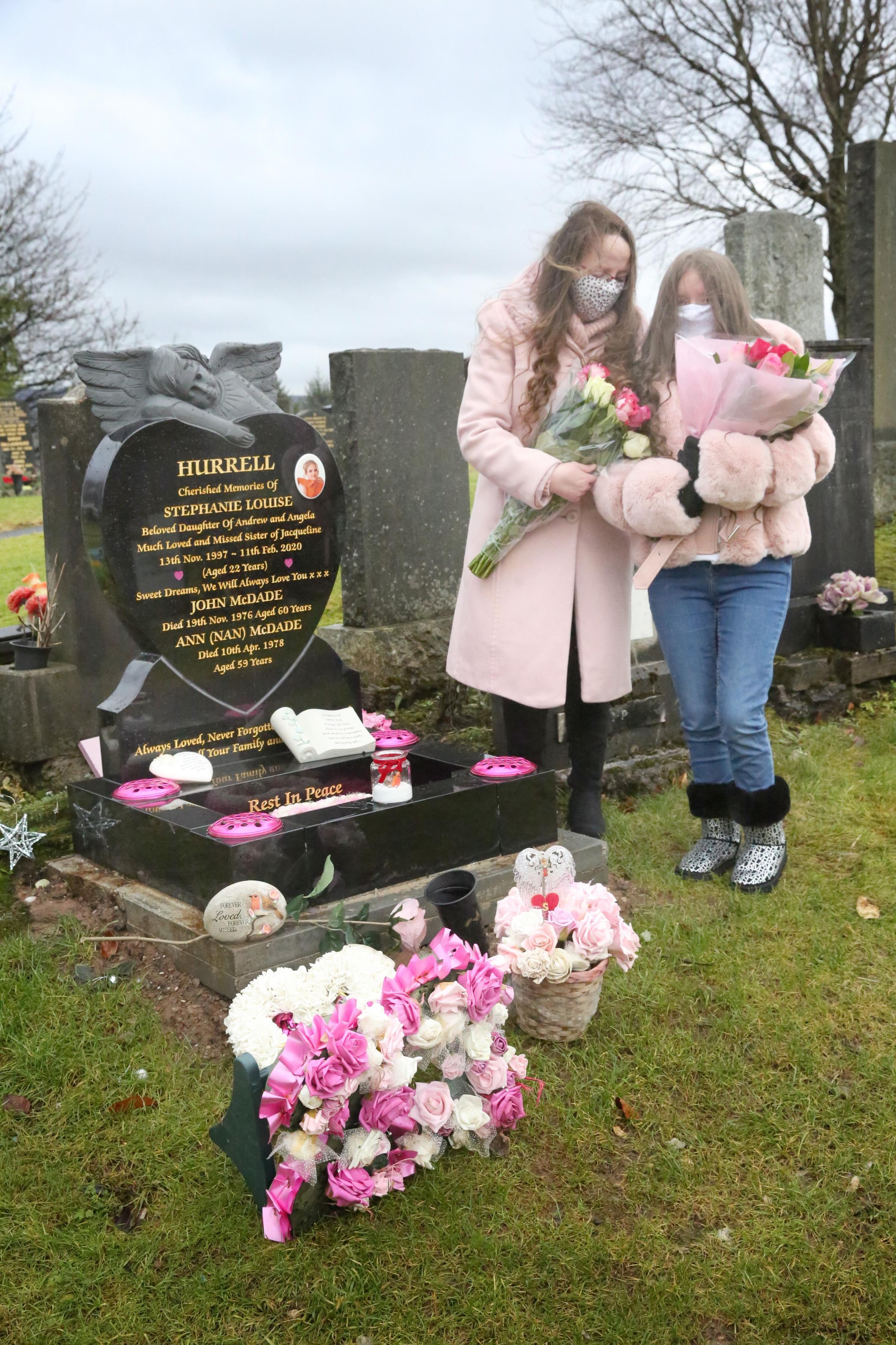 1st Anniversary of the death of Stephanie Hurrell. Mum Angela snd sister Jacqueline..